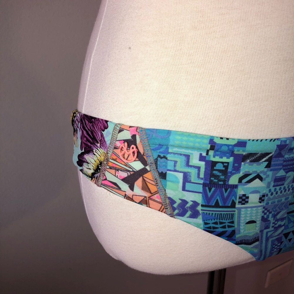 Maaji Multi Color Reversible Bikini Set Tie Back - image 7